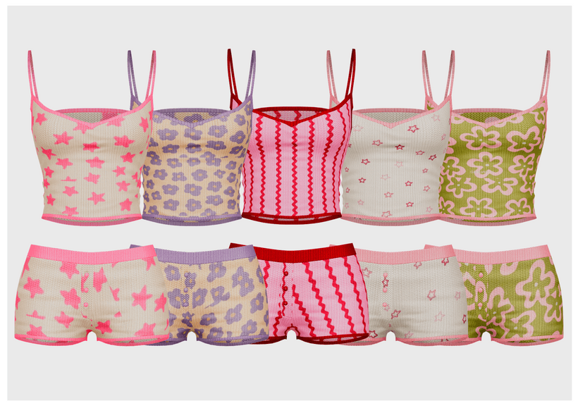 Галерея мода Сет пижам Cozy Soft SleepWear Collection #1